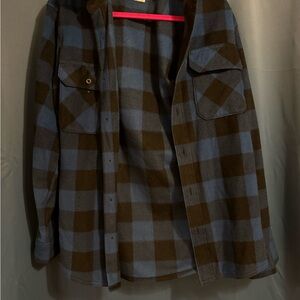 Wrangler Blue and Black Lightweight Shirt Jacket